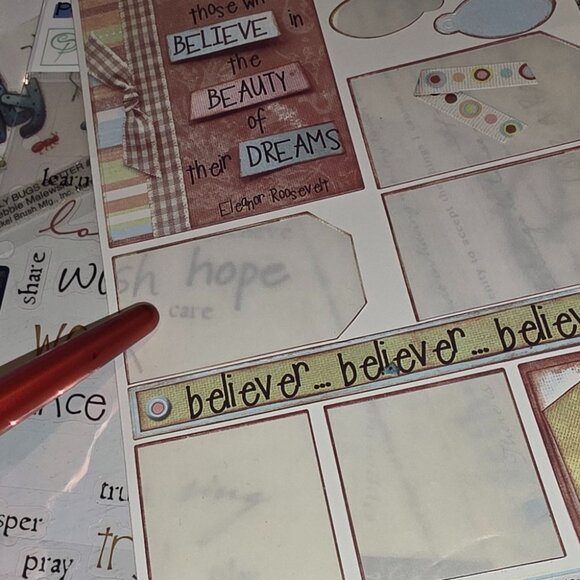 Scrapbooking Stickers Rub-On Used Partial Pack Lot - Picture 8 of 8